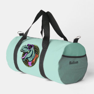Sac De Sport Hipster T-Rex nom et couleur personnalisés