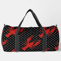 homard rouge pois noir
