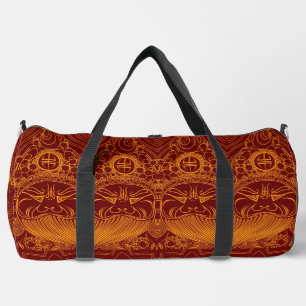 Sac De Sport Homme chinois traditionnel jaune rouge mignon