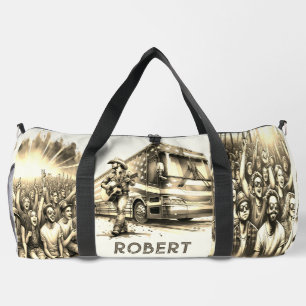 Sac De Sport Homme Singer Avec Guitare et Tour Bus Personnalisé