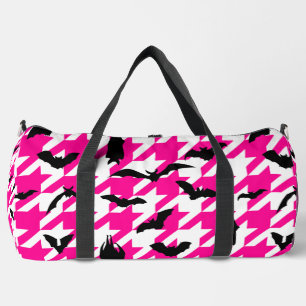 Sac De Sport houndstooth rose halloween chauve-souris