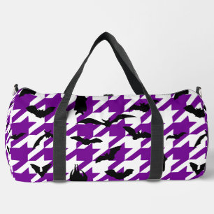 Sac De Sport houndstooth violet halloween chauve-souris
