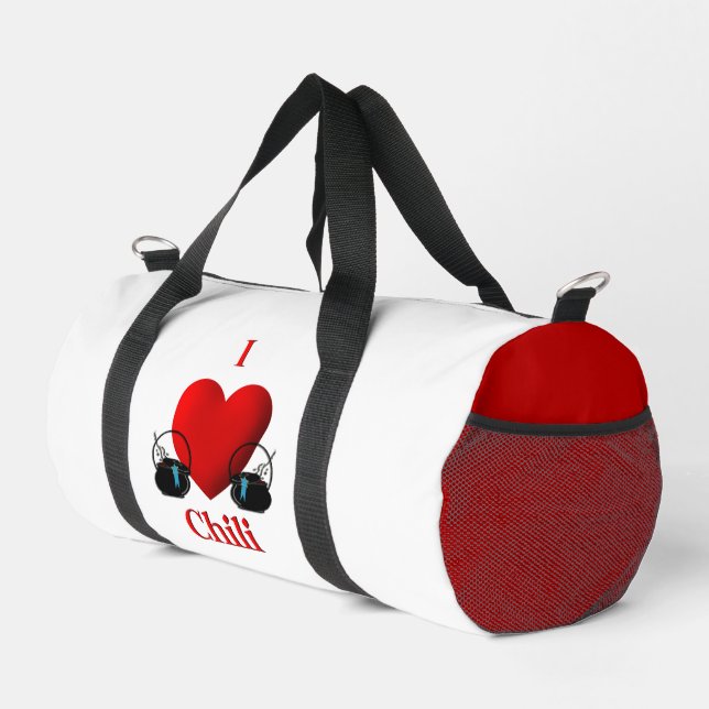 Sac De Sport I Heart Chili (Coin droit)