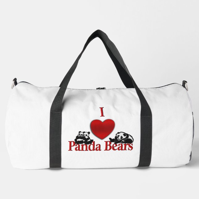 Sac De Sport I Heart Panda Bears Fun (Recto)