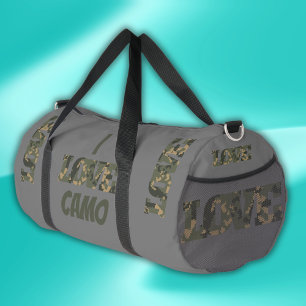 Sac De Sport I Love Camouflage Vert Brown  