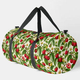 Sac De Sport Illustration botanique vintage de framboise