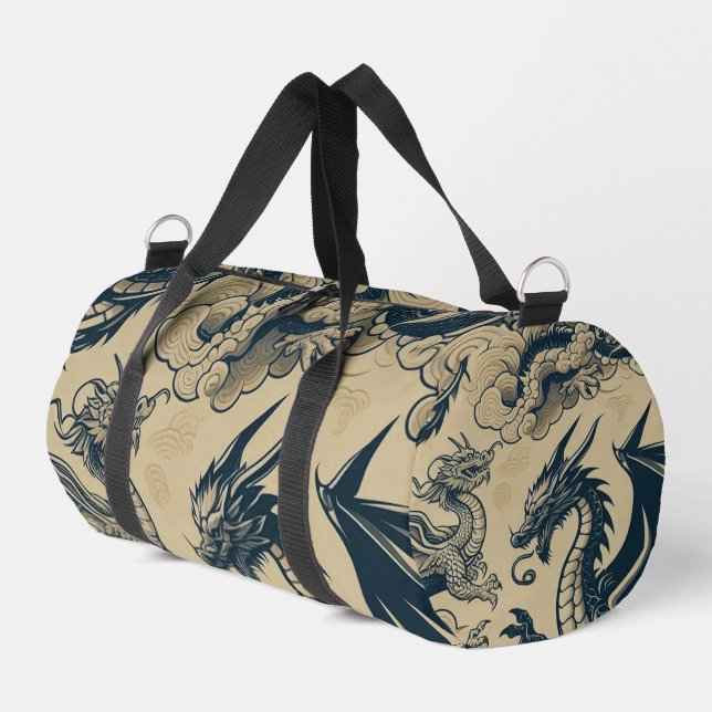 Sac De Sport Imaginaire Dragons antiques (Coin gauche)