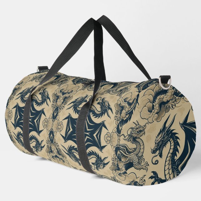 Sac De Sport Imaginaire Dragons antiques (Coin gauche)