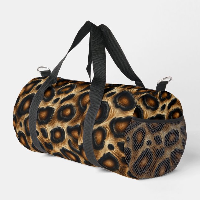 Sac De Sport Impression 3d graphique noir et orange  (Coin droit)