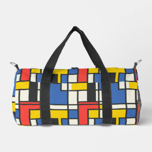 Sac De Sport Impression colorée de style géométrique Mondrian