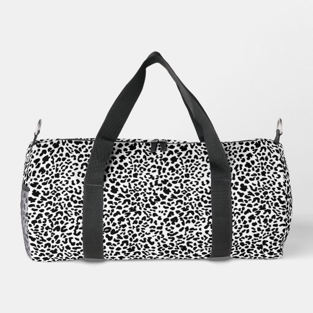 Sac De Sport Impression d'animal sauvage noir et blanc. Prince  (Verso)
