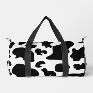 Sac De Sport Impression de vache noire et blanche