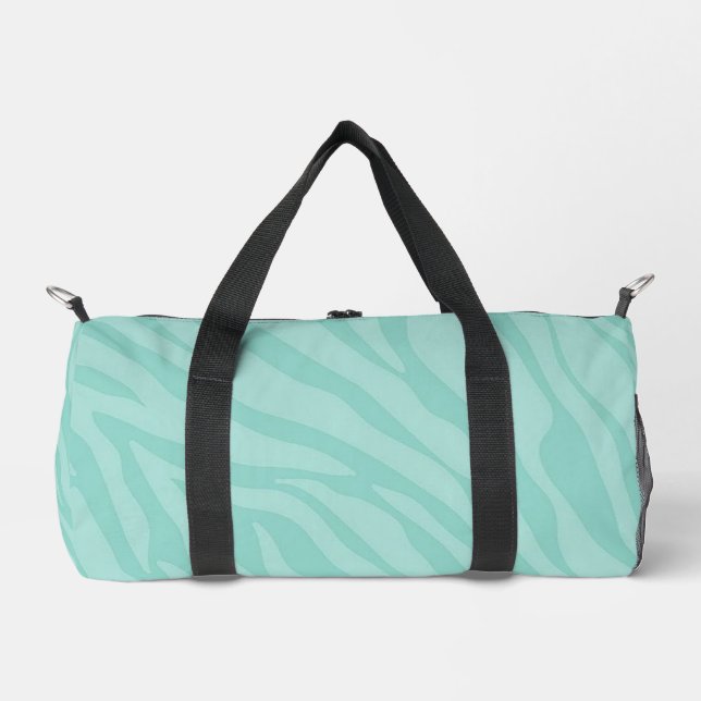 Sac De Sport Impression Zebra turquoise (Recto)