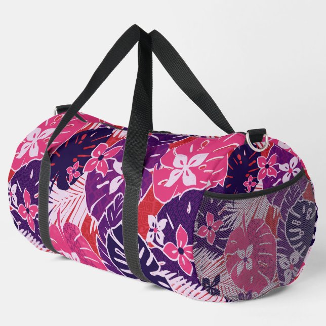 Sac De Sport imprimé d'aloha de fleurs tropicales hawaïennes (Coin droit)