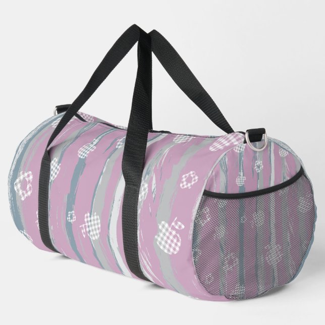 Sac de sport imprimé Gingham Orchard – découpé et  (Coin droit)