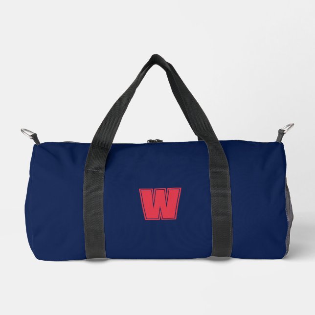 Sac De Sport Initiale monogramme bleu marine (Recto)