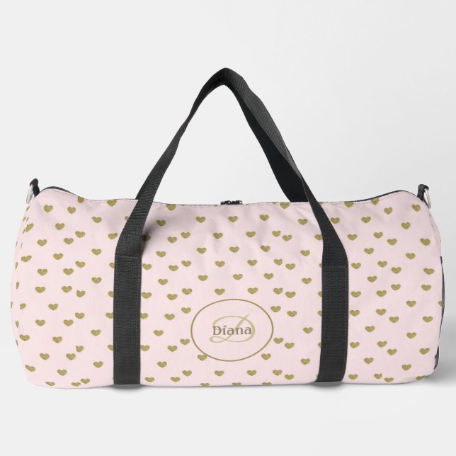 Sac De Sport Initiales rose vif moderne Monogramme élégant (Recto)