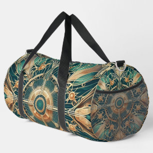 SAC DE SPORT INTRIQUER LES MOTIFS GREEN & GOLD ART DECO