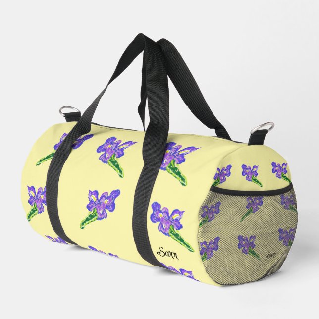 Sac de sport : Iris Fleurs (Coin droit)