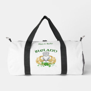 Sac De Sport Irlande Claddagh Ring & Shamrocks Personnalisé