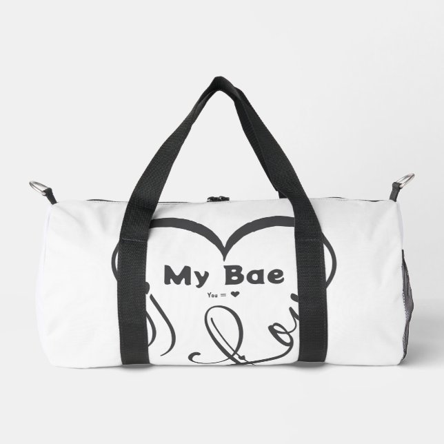 Sac De Sport J'adore mon chéri • Tu = ♥ (Recto)