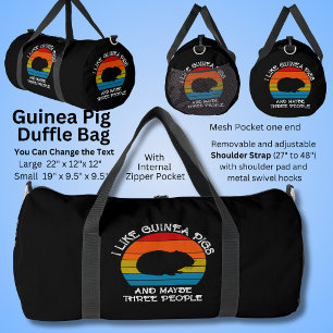 Sac De Sport J'Aime Les Cochons De Guinée Et Peut-Être 3 Person