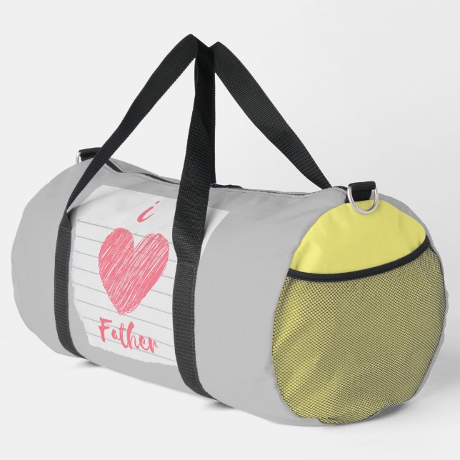 Sac De Sport j'aime mon père (Coin droit)
