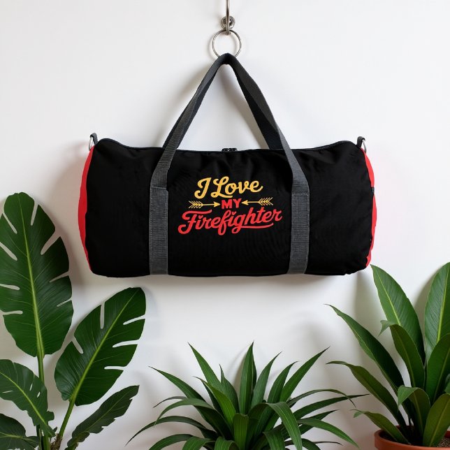 Sac De Sport J'aime mon pompier flèche  (Créateur téléchargé)