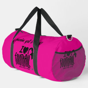 Sac De Sport J'aime WTF Rose Noir