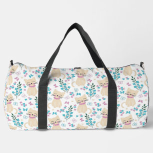 Sac De Sport Jardin minimaliste pastel de chat et de papillon