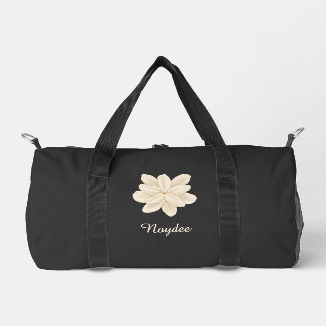 Sac De Sport Jasmine Fleur Blanche Nom Élégant (Recto)