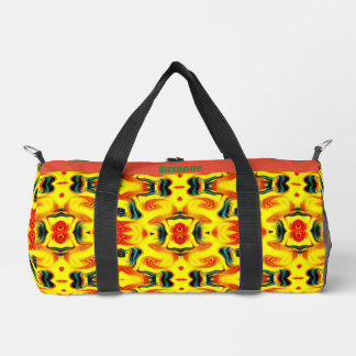 Sac De Sport Jaune orange coloré perlures vert Abstrait