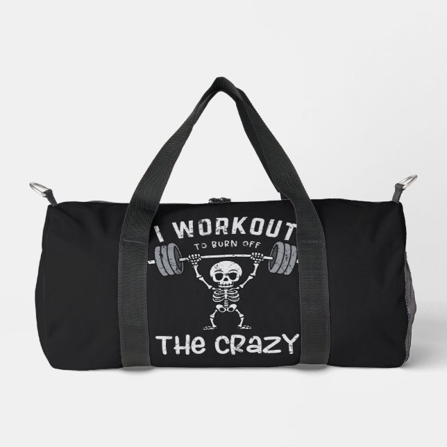 Sac De Sport Je M'Entraîne À Brûler Le Fou (Recto)