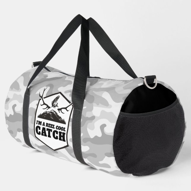 Sac De Sport Je suis un Camo Gris Catch Cool Reel (Coin droit)