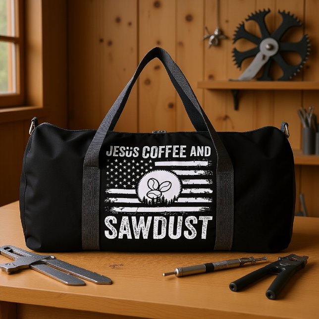 Sac De Sport Jésus Café Sciure de Bois Drapeau USA (Créateur téléchargé)