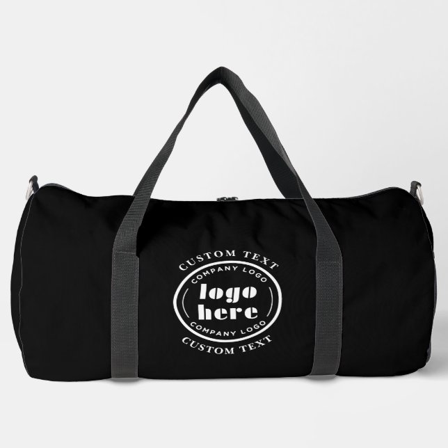 Sac De Sport Jet Black Company Logo Promotion d'entreprise (Recto)