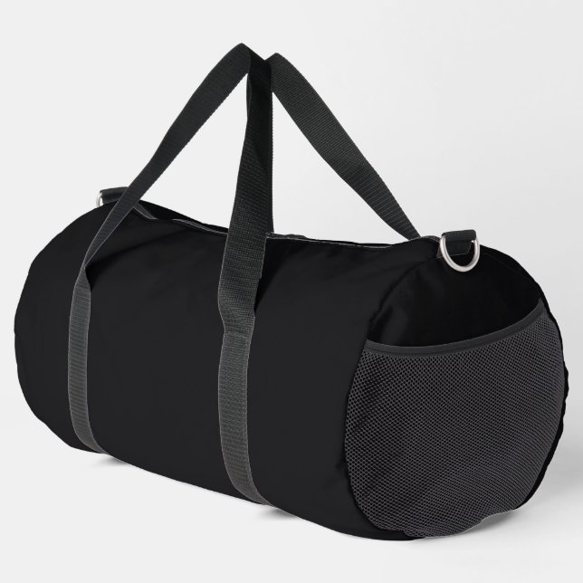 Sac De Sport Jet noir couleur solide (Coin droit)