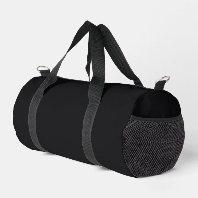 Sac De Sport Jet noir couleur solide (Coin droit)
