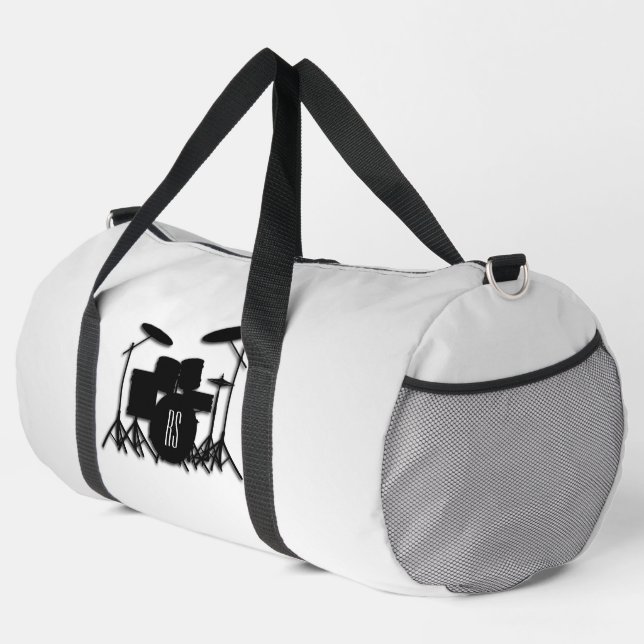 Sac De Sport Jeu de tambour Monogramme Argent (Coin droit)