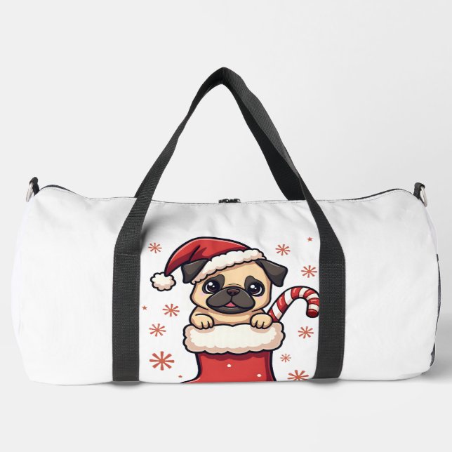 Sac De Sport Joie de Santa Pug (Recto)