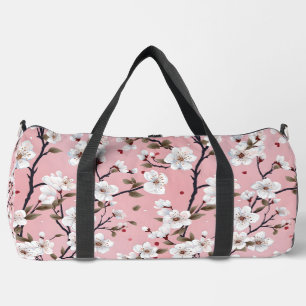 Sac De Sport Joli rose pastel blanc branche d'arbre Sakura asia