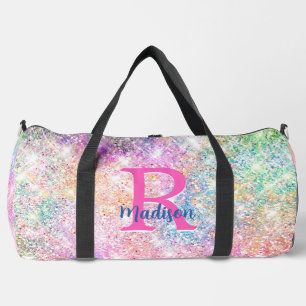 Sac De Sport Joli unicorne moderne rose faux parties scintillan