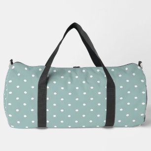 Sac De Sport Joli vert menthe pastel avec des pois blancs 