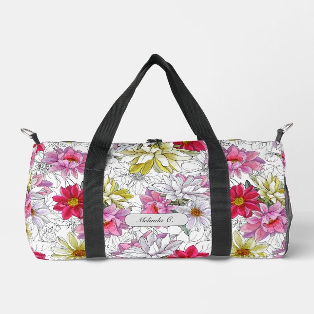 Sac De Sport Jolie fillette dynamique modèle floral (Recto)