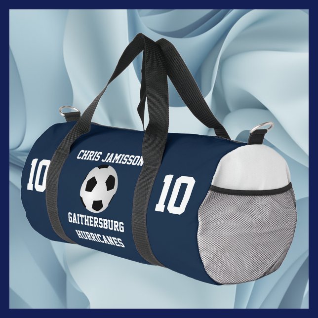 Sac De Sport Joueur de l'équipe de football bleu de la Marine (Créateur téléchargé)