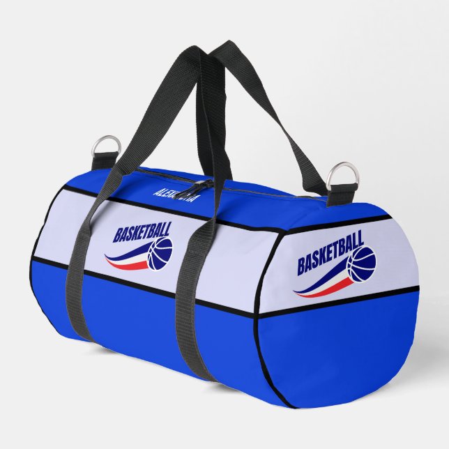 Sac De Sport Joueuse de basket, Anniversaire, France Drapeau (Coin gauche)
