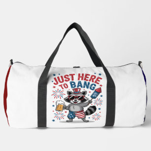 Sac De Sport Juste ici pour claquer" - Raton laveur patriotique