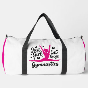 Sac De Sport Juste une fille qui aime les cœurs de gymnastique
