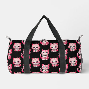Sac De Sport Kawaii Rose Kitty Cats Design