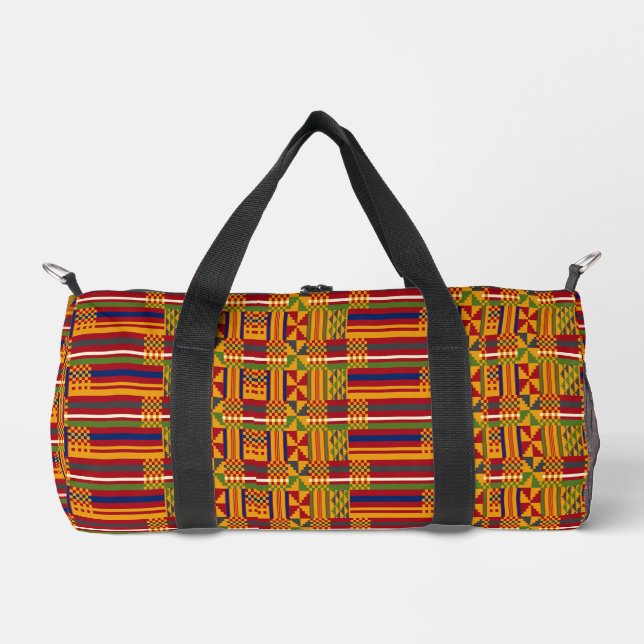 Sac De Sport Kente Motif ethnique - Textile africain dynamique (Recto)